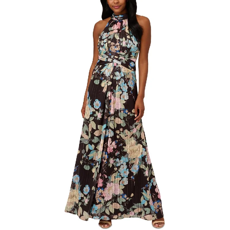 Adrianna Papell Womens Chiffon Floral Maxi Dress Stylish Boho Chic Maxi Dress