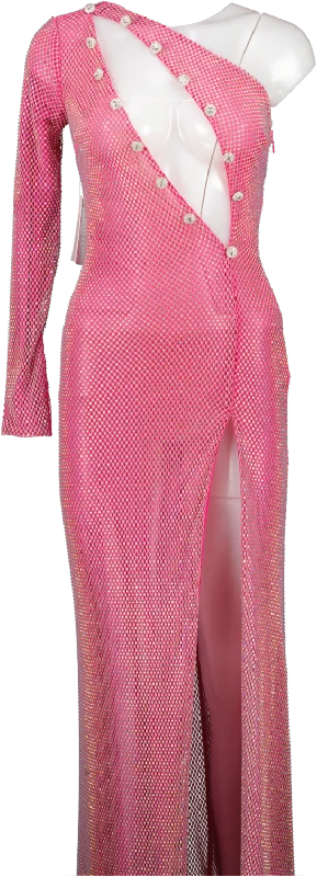 Alamour Pink Shanna Cut Out Maxi Dress UK 8 Elegant Sleeveless Maxi Dress