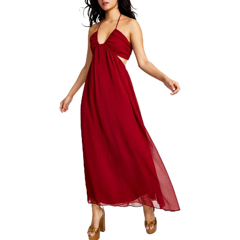 Bar III Womens  Maxi Dress Trendy Off-Shoulder Ruffle Maxi Dress