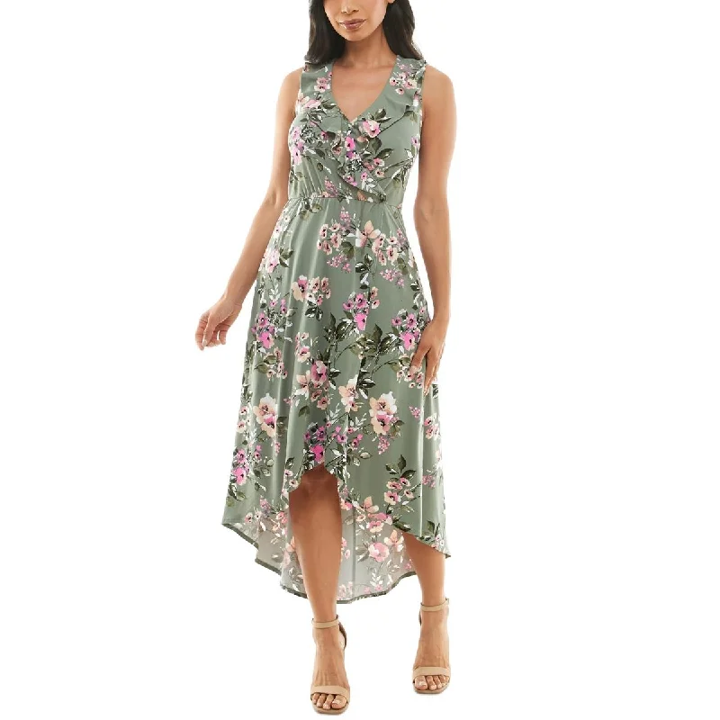 BCX Womens Floral Maxi Maxi Dress Chic Boho Print Maxi Dress