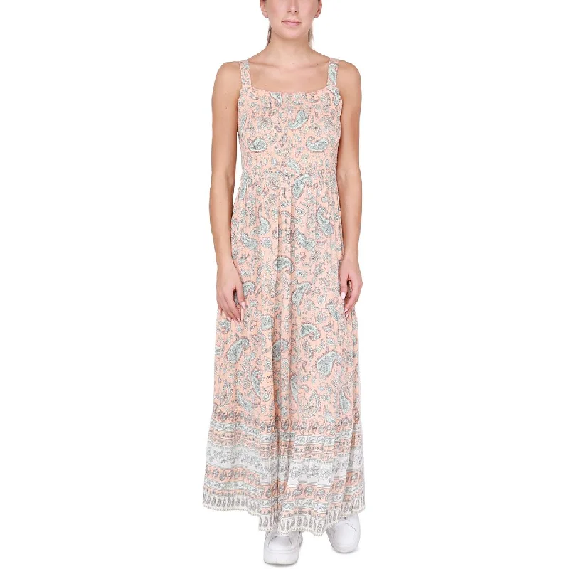 Black Tape_ Womens Paisley Rayon Maxi Dress Chic Summer Maxi Dress