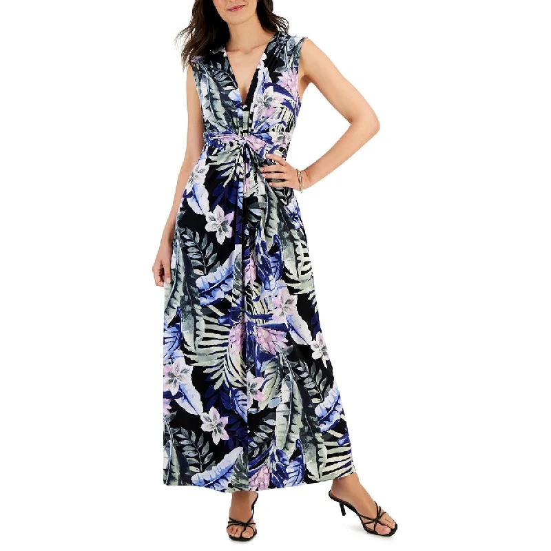 Connected Apparel Womens Floral Print  Maxi Dress Trendy A-Line Maxi Dress