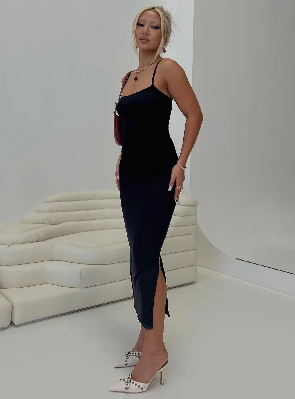 Apolline Maxi Dress Black Fashionable Sleeveless Maxi Dress