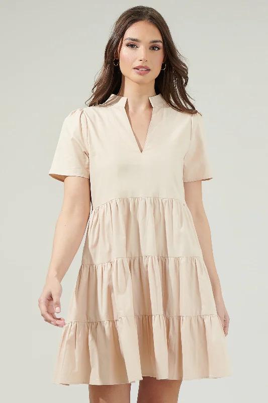 Daytona Bay Tiered Mini Dress Fashionable Lace Mini Dress