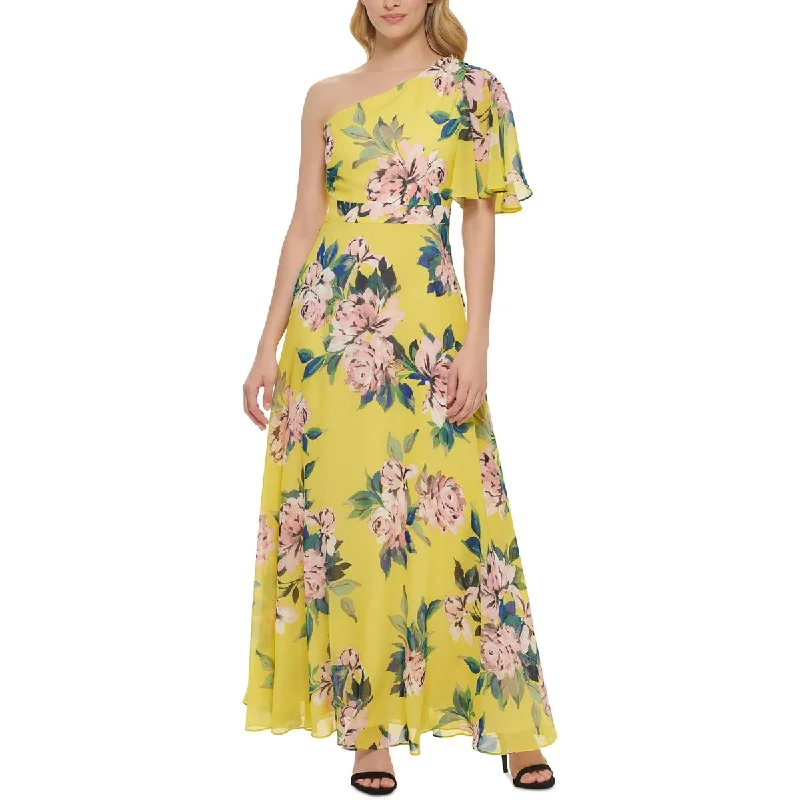 Eliza J Womens Chiffon Maxi Dress Elegant Wraparound Maxi Dress