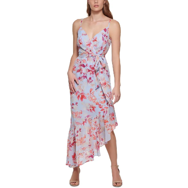 Eliza J Womens Floral Print  Maxi Dress Elegant Maxi Dress with Lace