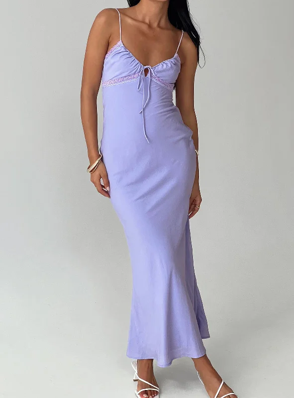 Emily Maxi Dress Lilac Trendy Maxi Dress with Straps