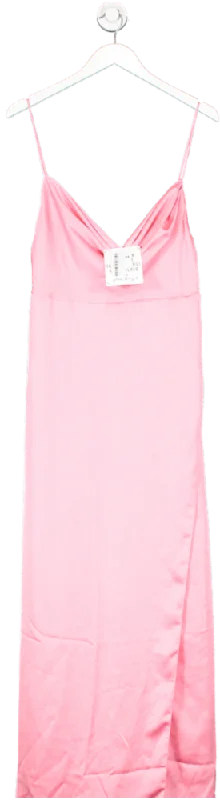 Fame And Partners Pink The Rosabel Maxi Dress UK 16 Trendy Maxi Dress with Bow