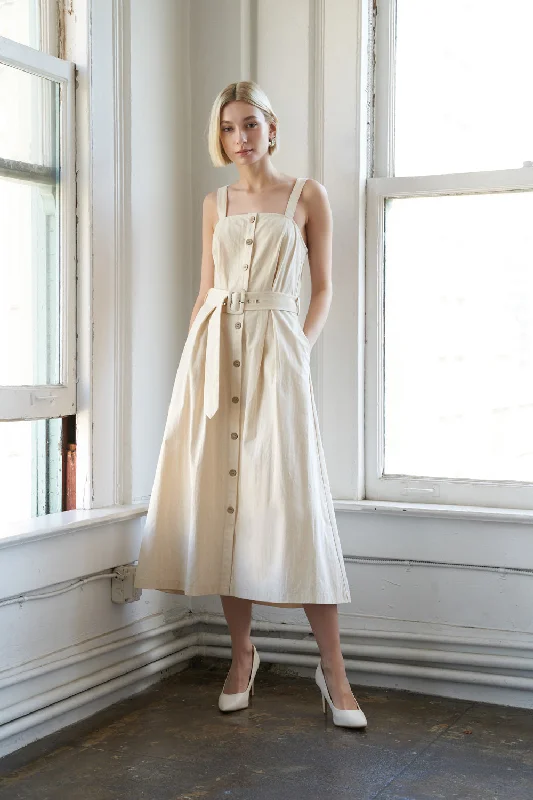 CALIFORNIA DREAMING WOVEN MIDI DRESS Fashionable Floral Embroidery Midi Dress