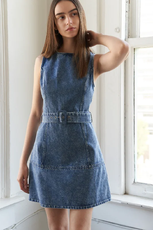 TURN A NEW LEAF MINI DRESS Fashionable Button-Front Mini Dress