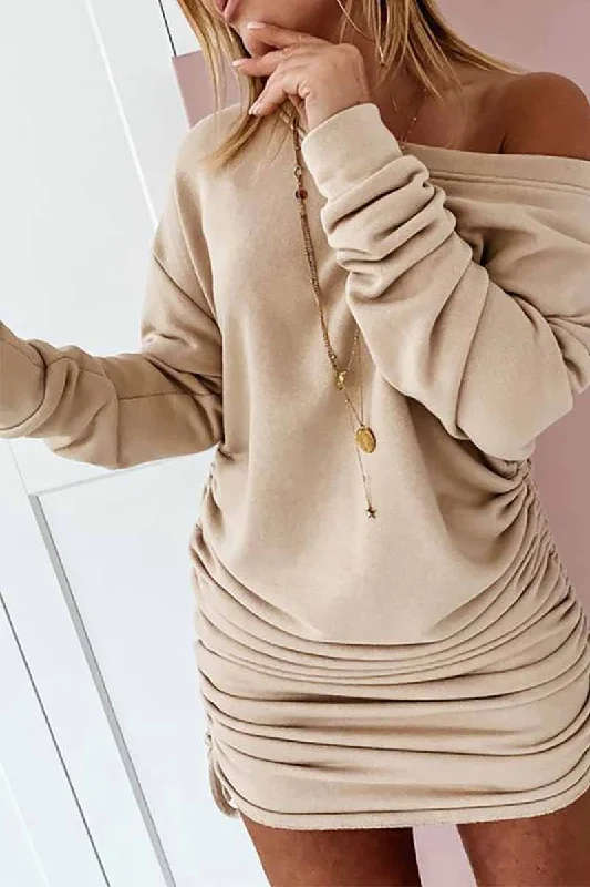 Florcoo Strapless Drawstring Pleated Solid Color Mini Dress(3 Colors) Fashionable Lace-Trim Mini Dress Florcoo Strapless Drawstring Pleated Solid Color Mini Dress(3 Colors) Fashionable Lace-Trim Mini Dress