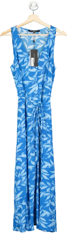 French Connection Blue Sea Star Floral Print Maxi Dress UK 12 Comfortable Flowy Maxi Dress