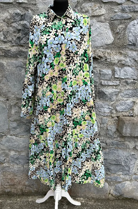 Green floral maxi dress uk 14-16 Classic Solid Maxi Dress