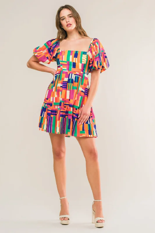 LOVE WITHOUT LIMITS WOVEN MINI DRESS Classic Floral Print Mini Dress