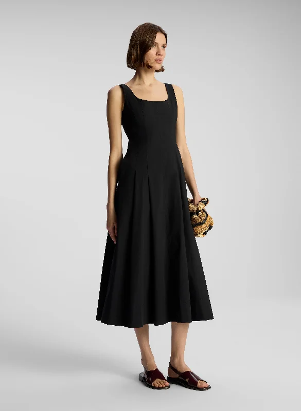Isabel Cotton Midi Dress Cozy Tie-Dye Midi Dress