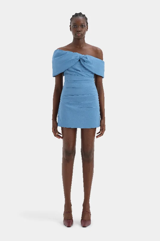 Jones Off Shoulder Mini Dress Comfortable Fit-and-Flare Mini Dress