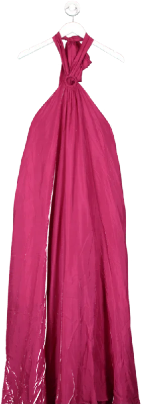 KALITA Pink Ring Detail Maxi Dress UK XXS Chic Sleeveless Maxi Dress