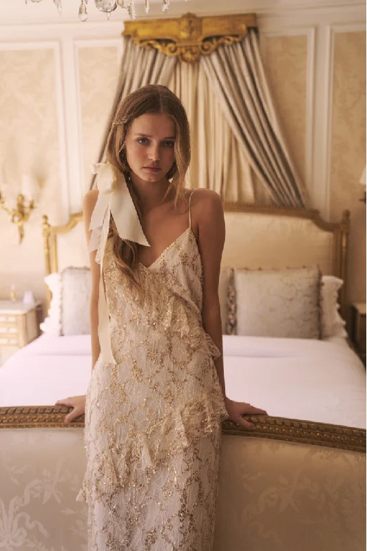 Kareen Chantilly Lace Maxi Dress Chic Summer Maxi Dress