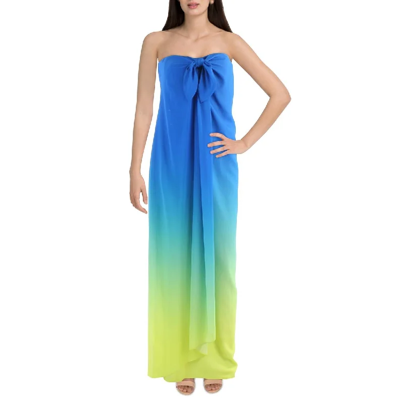 Lauren Ralph Lauren Womens Sleeveless Long Maxi Dress Stylish Pleated A-Line Maxi Dress