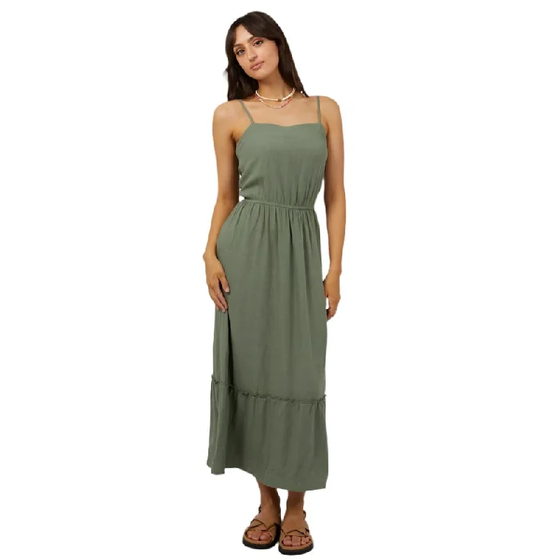Luxe Linen Maxi Dress - Womens Stylish Longline Maxi Dress