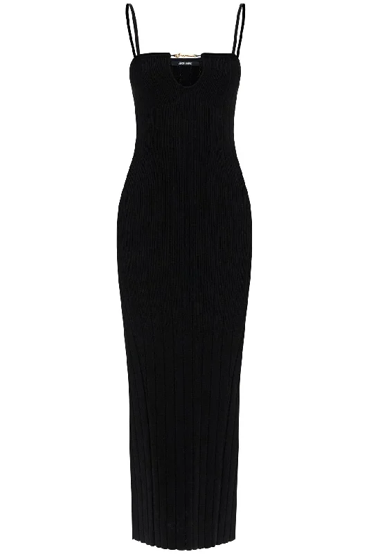 midi dress 'the sierra bretelles 241KN358 2355 BLACK Comfortable Sleeveless Midi Dress