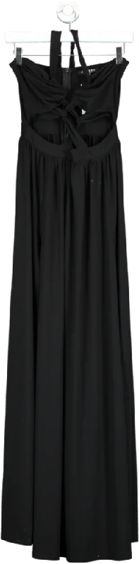 Oeuvre Black Cut Out Maxi Dress UK 8 Stylish Boho Chic Maxi Dress