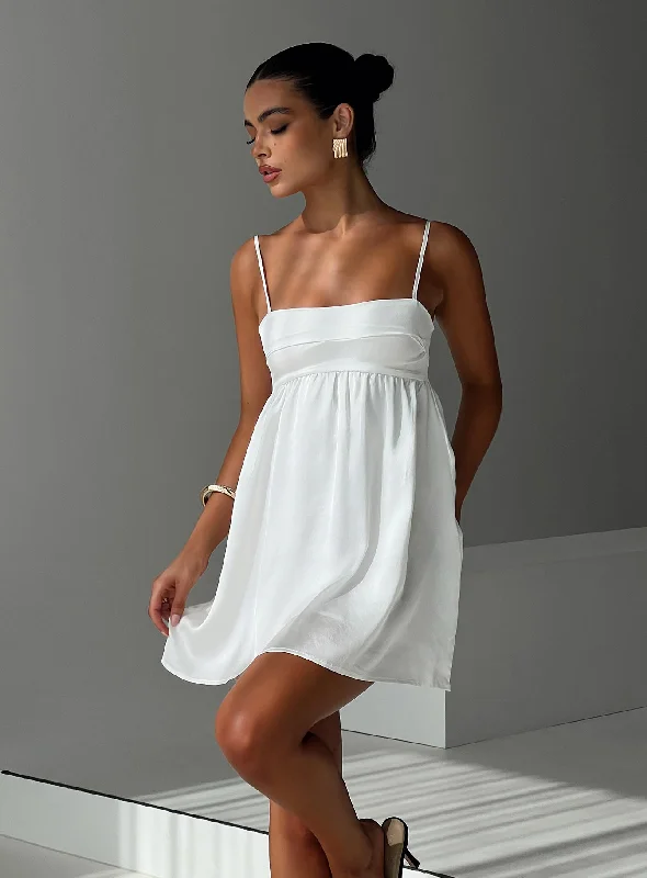 Ortega Mini Dress White Petite Classic White Mini Dress