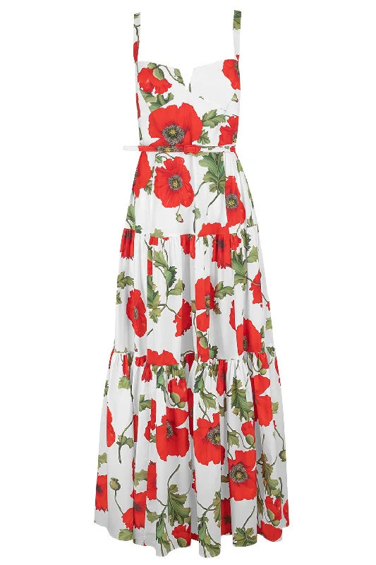 Poppy Tiered Maxi Dress Stylish One-Shoulder Maxi Dress