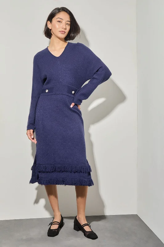 Plus Size Ribbed Cozy Knit Midi Dress Chic Floral Print Midi Dress