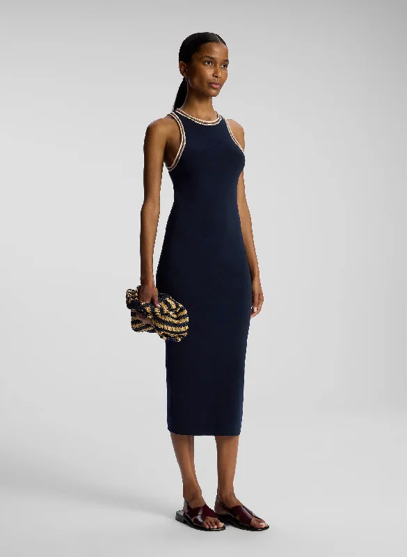 Raye Contrast Trim Knit Midi Dress Trendy Floral Wrap Midi Dress
