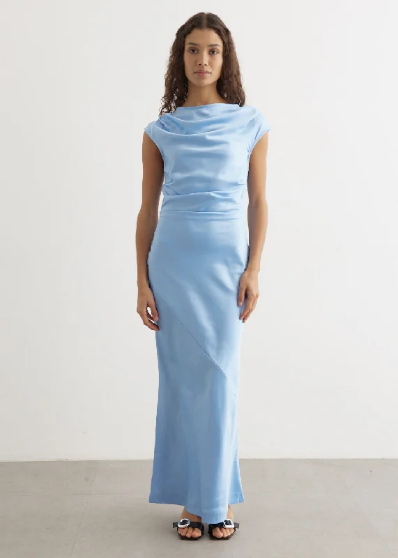 Rina Maxi Dress Elegant Pleated Maxi Dress