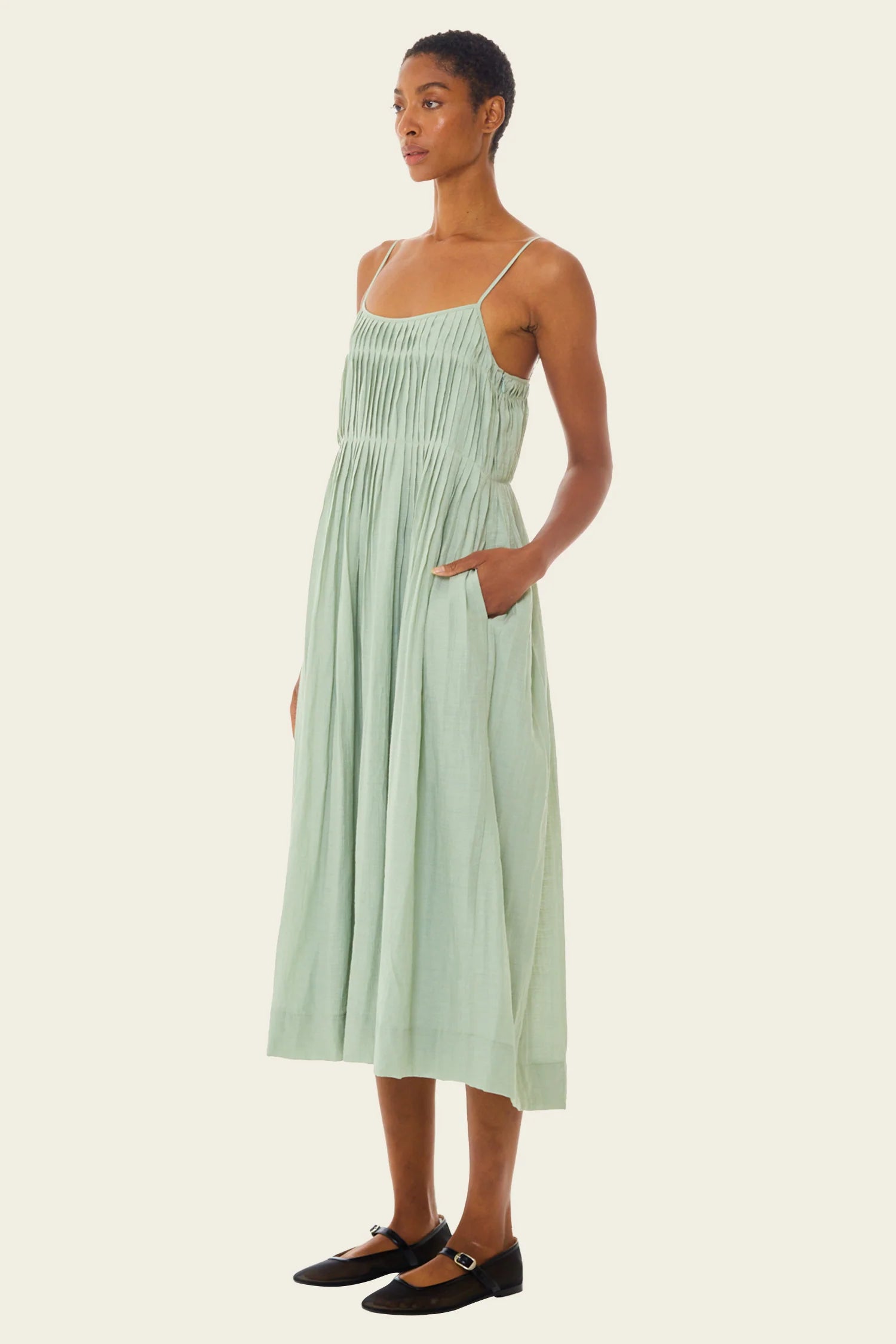Sea Foam Juliet Midi Dress Comfortable Floral Print Midi Dress