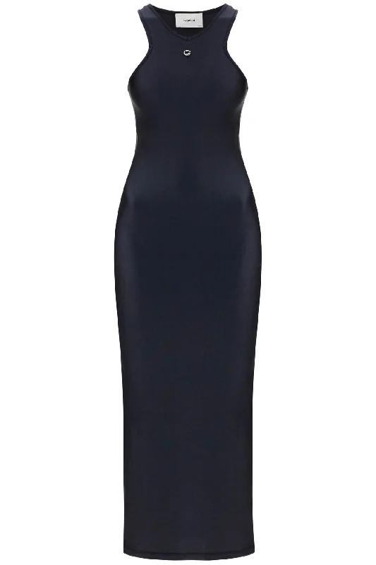 shiny jersey midi dress in COPJS72545 BLACK Fashionable Shift Midi Dress