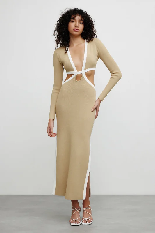 Taylor Midi Dress Trendy Ruffled Sleeve Midi Dress