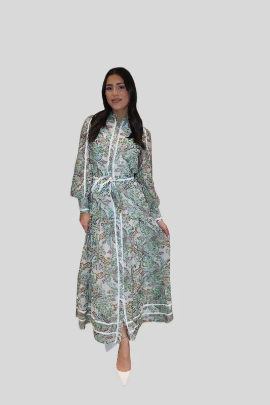Mya Maxi Dress - Green Cozy Wrap Maxi Dress