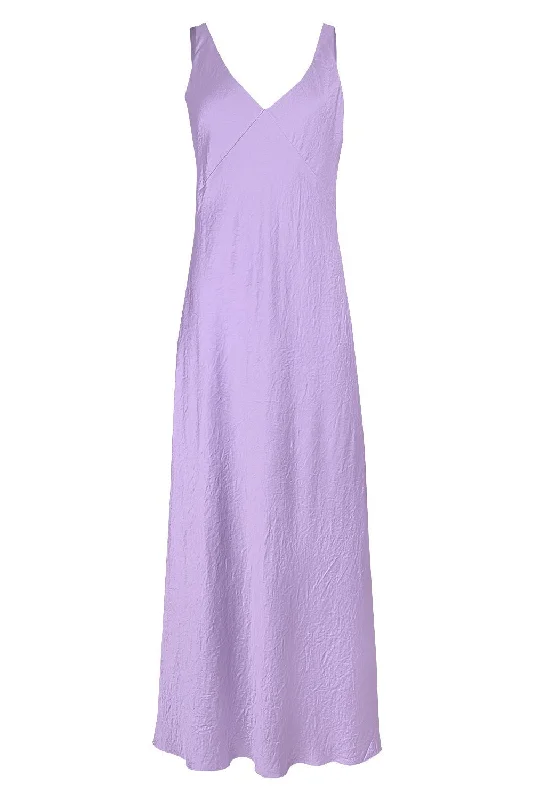 Vneck Bias Maxi Dress Stylish Long Sleeve Maxi Dress