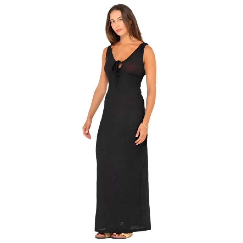 Vita Sheer Knit Maxi Dress - Womens Casual Maxi Dress with Pockets