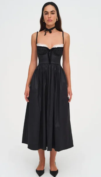 Doris Midi Dress Trendy Shift Midi Dress