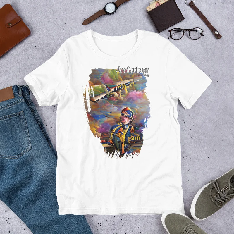 Aviator Art No. 3 short-sleeve unisex T-shirt Basic T-Shirt Crew Neck Short Sleeve