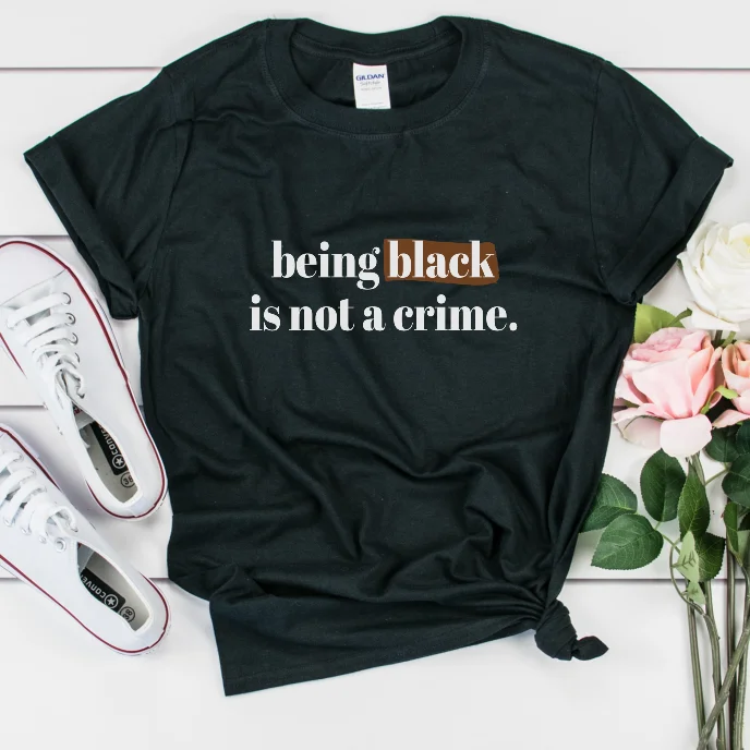 Being Black is not a Crime T-shirt - Unisex Terry Blend Velvet Blend Canvas Blend