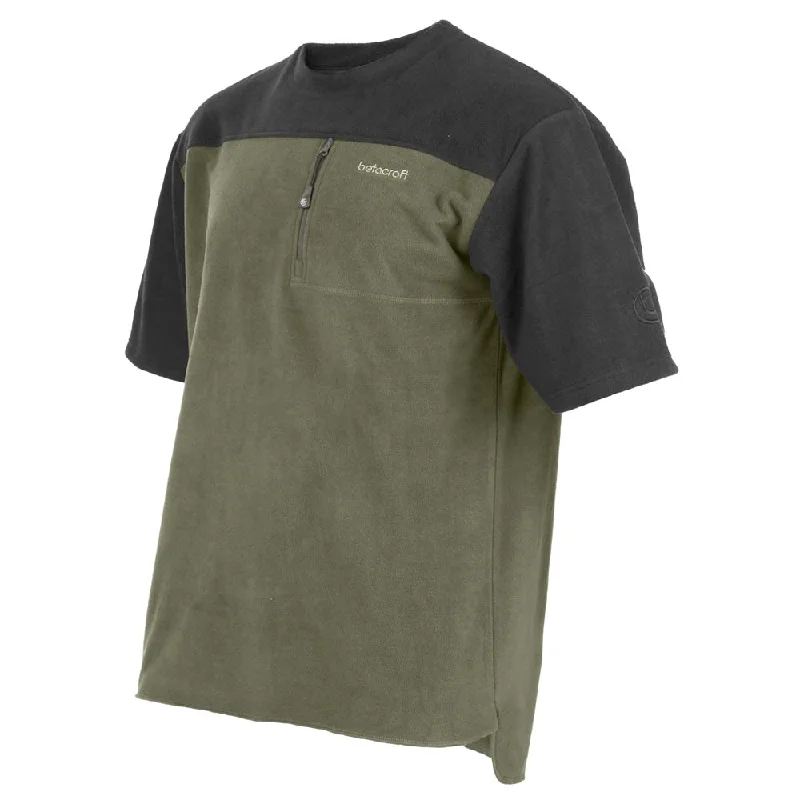 Betacraft Quest Fleece T-Shirt - Olive Houndstooth Herringbone Solid