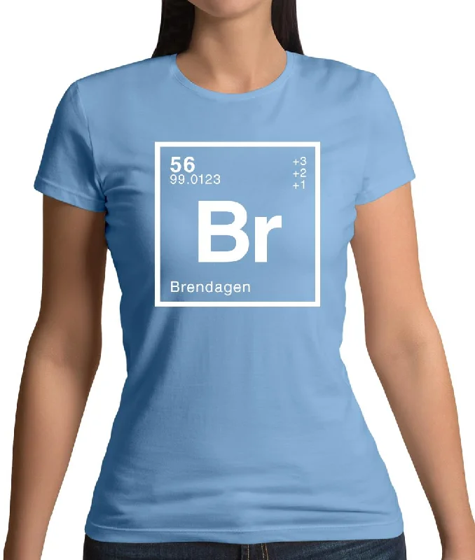 Brenda - Periodic Element Womens T-Shirt Print Jacquard Patchwork