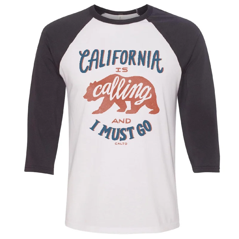 California Is Calling Baseball Tee Elasticated Padded Insulated