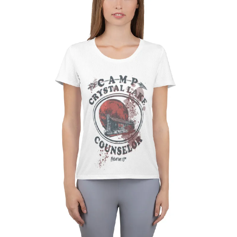 Camp Counselor Women's Athletic T-shirt Spandex Blend Rayon Blend Denim Blend