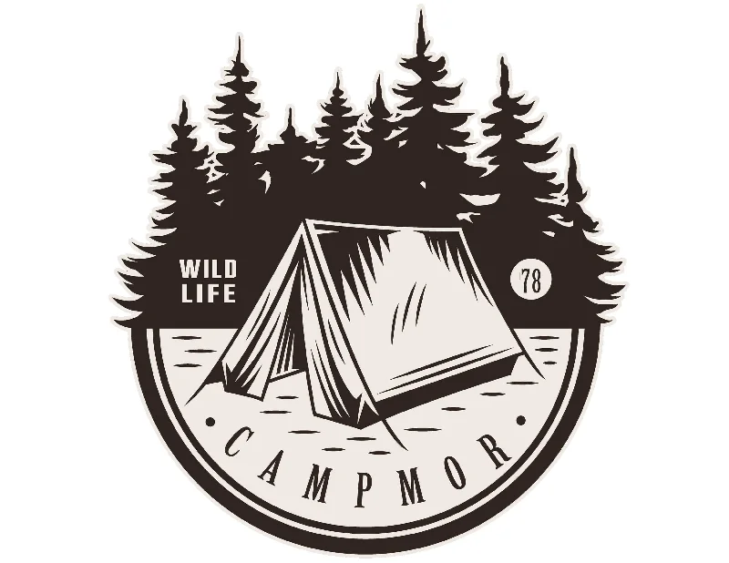 Campmor Tent '78 Graphic Tee Ribbed Striped Patterned