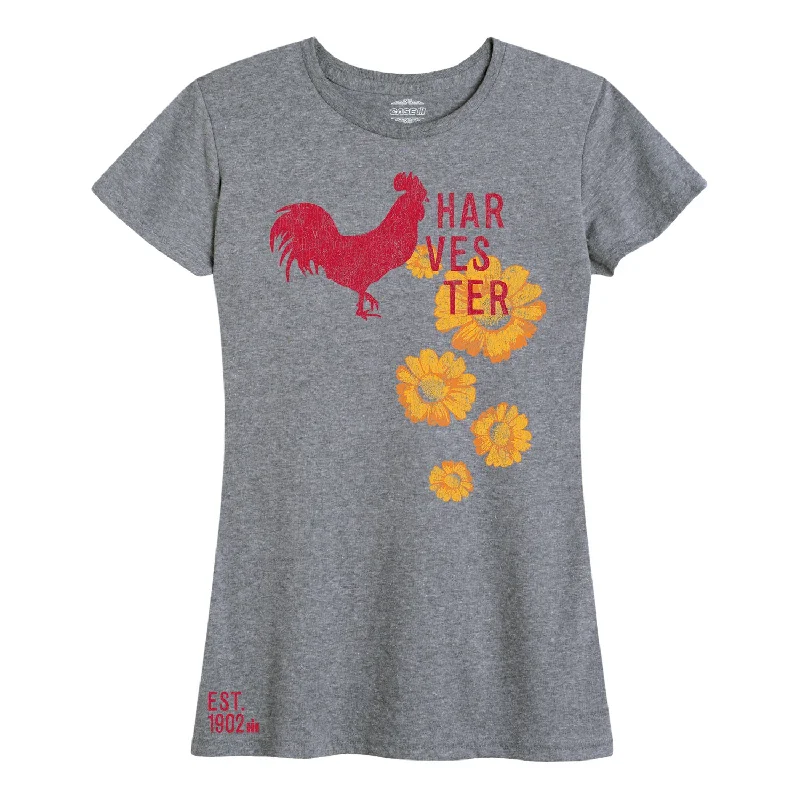 International Harvester™ - Harvester Rooster - Women's Short Sleeve T-Shirt Polka Dot Checkered Tartan