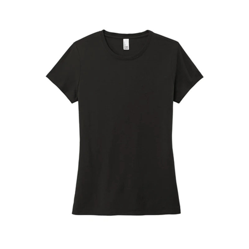 District Women's Black Perfect Tri Tee Layered Multi-layer Single Layer