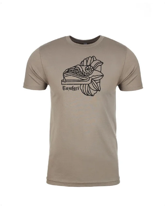 Feathered Serpent T-shirt - Warm Grey Lace Blend Ribbed Blend Corduroy Blend