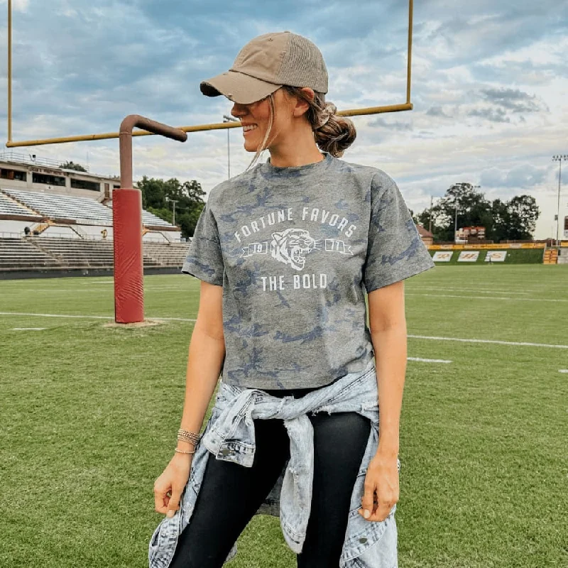 Fortune Favors the Bold Relaxed Boxy Tee Polka Dot Checkered Tartan