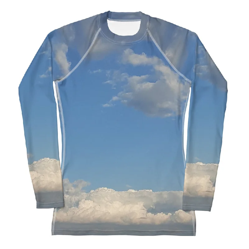 GG - Women's LS T-Shirt with Rash Guard - Clouds & Blue Sky Casual Formal Business